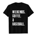 thumbnail image 4 of Black Women's Short Sleeve T-shirt, Women'S Weekends Coffee Baseball Printed T Shirt Cotton Round Neck Casual Short Sleeves,Women's Short sleeve T-shirt S, 4 of 4