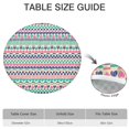 thumbnail image 6 of Boho Style Elastic Table Cover Round 56 Inch, Vibrant Floral Print Stretch Fit for Indoor and Outdoor Use, 6 of 7