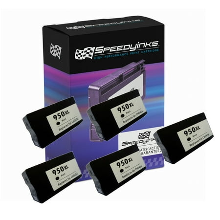 Speedy Remanufactured Cartridge Replacement for HP 950XL CN045AN High Yield (Black, 5-Pack)