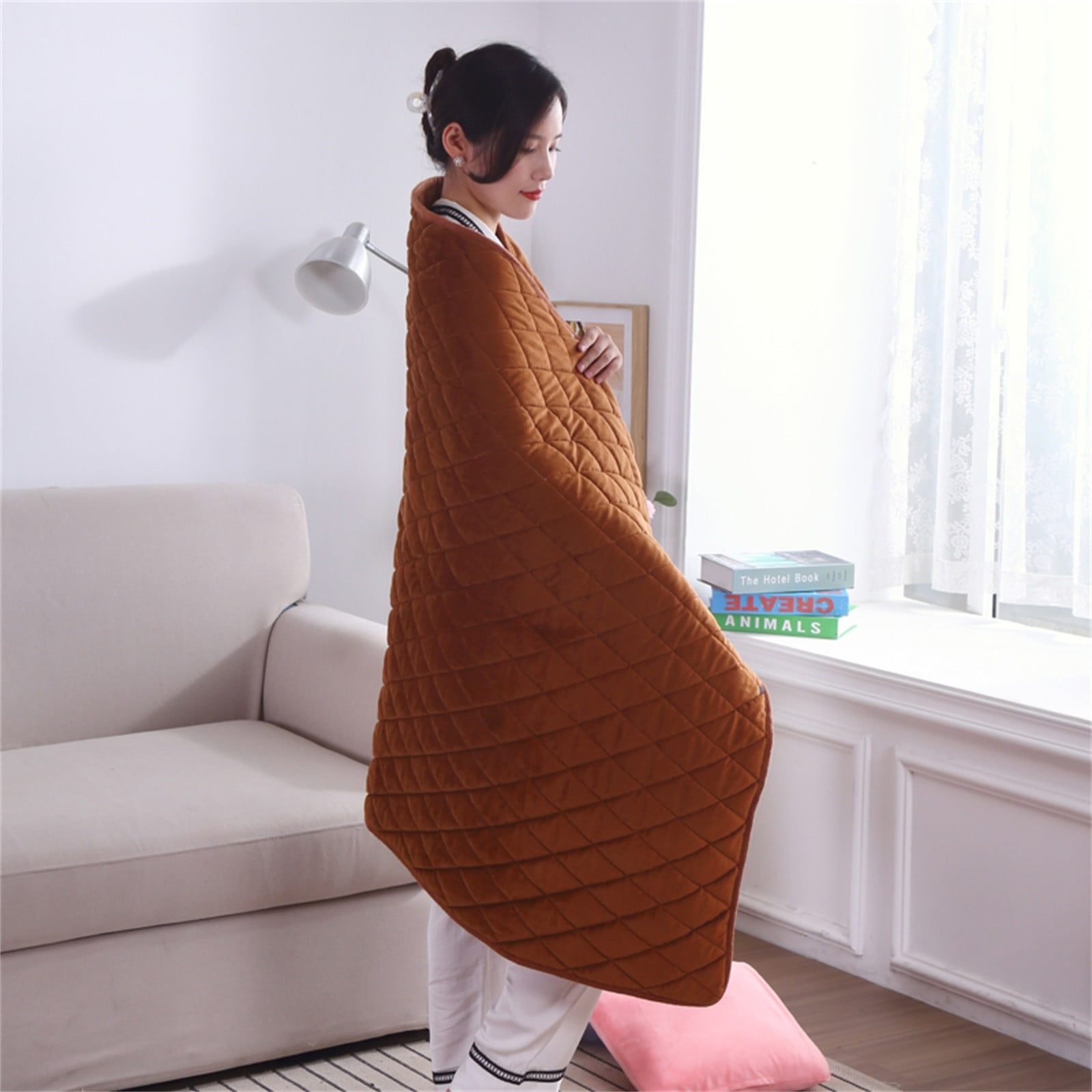 Nilvkv Heated Blanket Soft 5V USB Blanket Machine Washable for Home Travel Office with 120cm Extension Line 100x140cm