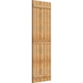 thumbnail image 2 of 26 7/8"W X 80"H Timbercraft Five 5 3/8" Boards Joined Board-N-Batten Shutters, Rough Sawn Western Red Cedar (Per Pair), 2 of 13
