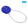 thumbnail image 3 of Uxcell Small Combination Lock 7.8 Inch, 3 Pack 3 Digit Padlock for Gym Locker, Blue, 3 of 6