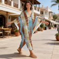 thumbnail image 5 of DISNIMO Cow Print Kaftan Dress for Women V Neck Batwing Sleeve Kaftan Maxi Dresses Lightweight Swimsuit Coverups Plus Size Summer Long Cover up for Bathing Suit, 5 of 7