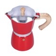 thumbnail image 2 of Stovetop Moka Pot, Ergonomic Handle Design Coffee Kettle 300ML Comfortable Grip  For Home For Office Red, 2 of 8