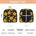 thumbnail image 3 of Black Green Leaf Sunflower Pattern Seat Covers for Dining Room Chairs Set Of 4,Stretch Printed Washable Chair Seat Cover with Elastic Ties and Button,Removable Waterproof Couch Cushion Covers, 3 of 6