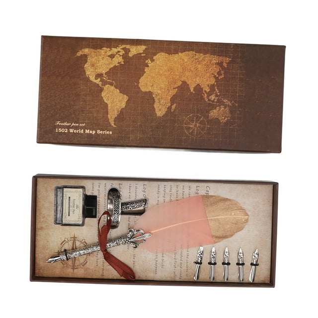 Gift Pen, Easy Writing Complete Accessories Feather Pen Set For Elders For Lovers For Teachers