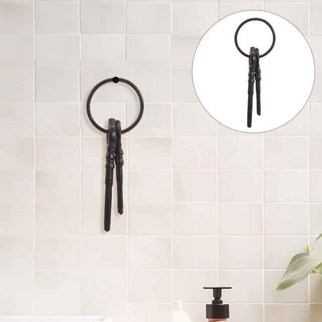 Luxshiny Llavero De Hierro Fundido Negro Estilo Retro Para Llavero Decorativo Y Bolso