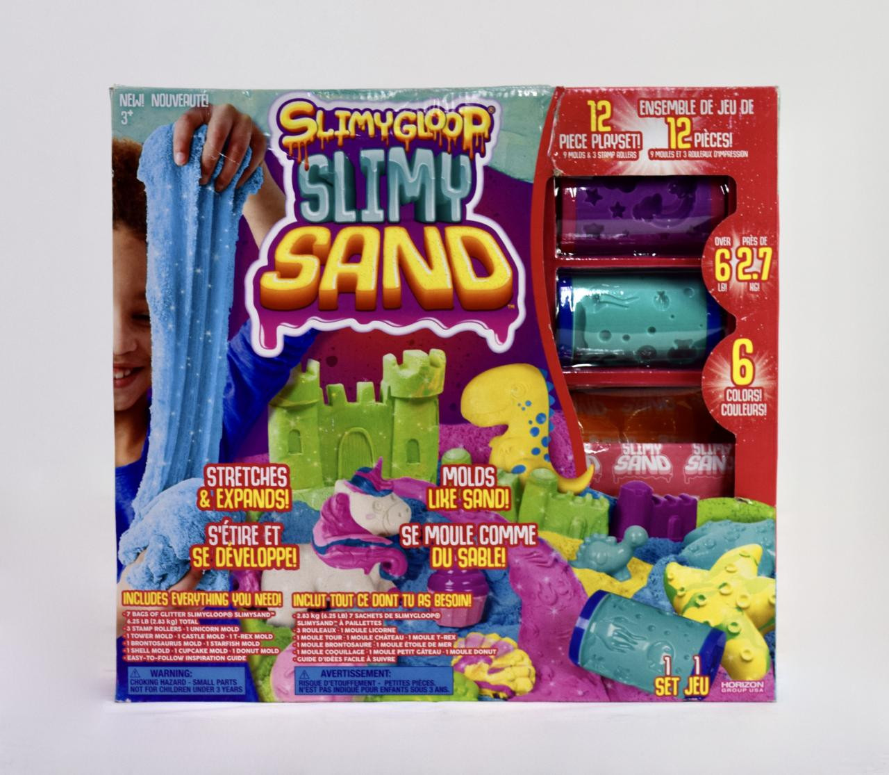 Slimygloop Slimy Sand Surprise 12 Piece Moldable, Stretchable Sand Set
