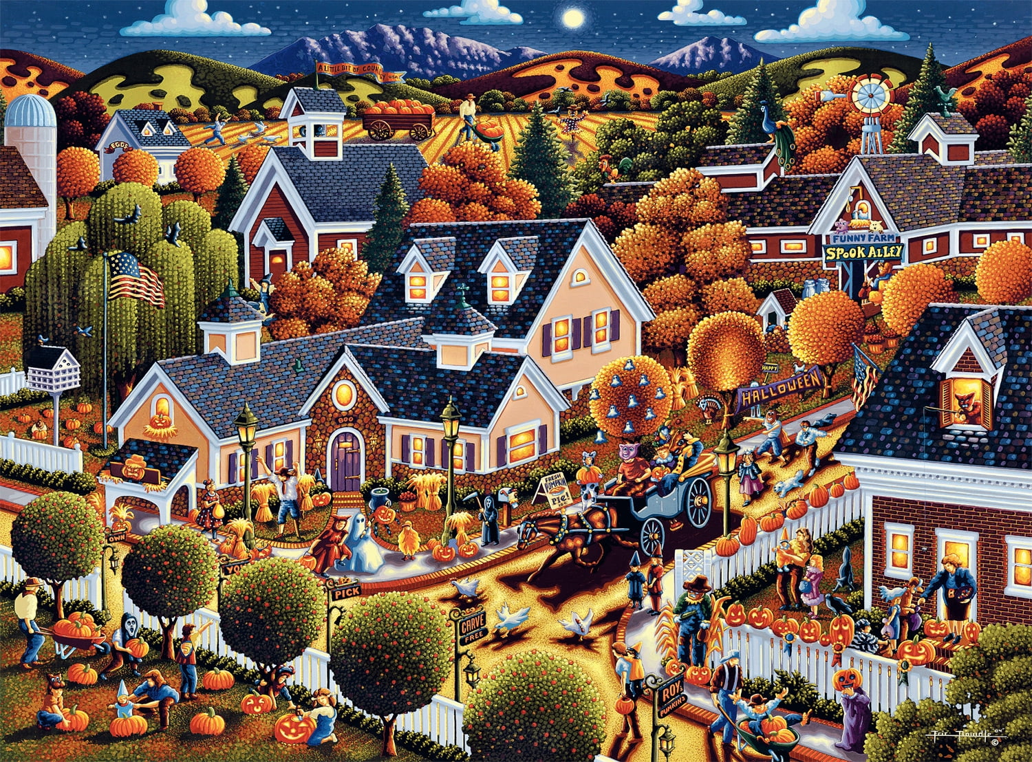 Buffalo Games 1000-Piece Dowdle All Hallow's Eve Interlocking Jigsaw Puzzle