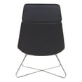 thumbnail image 4 of Chaise d'Appoint Geena en Tissu Dillon Noir avec Base de Traîneau Chromée, 4 of 6