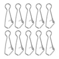 thumbnail image 1 of Unique Bargains 24Lbs Stainless Steel Fishing Snaps Swivels Clips Quick Change White 50 Pack, 1 of 6