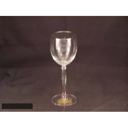Allaire Platinum Wine Goblet (only 2 left), 24% Lead Crystal By Noritake
