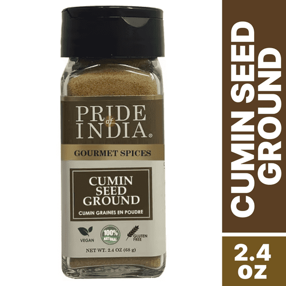 Pride Of India – Cumin Seed Ground – Traditional Indian Spice – Seasoning Spice For Curries/Lentils/Chicken/Meat – Easy To Use – 2.4 Oz
