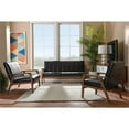 thumbnail image 6 of Allora Faux Leather Sofa in Dark Brown and Walnut, 6 of 6