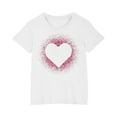 thumbnail image 3 of Riecok Valentine's Day 2-10 Years Boys Cotton Birthday T Shirts Crew Neck Short Sleeve Toddler Kids Girls Comfortable Shirt Kids Clothes Toddler Kids Girls Casual Loose Shirts White 3 T, 3 of 5