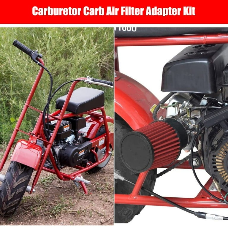 Upgrade Carburetor Air Filter Exhaust Pipe Muffler Stage Kit