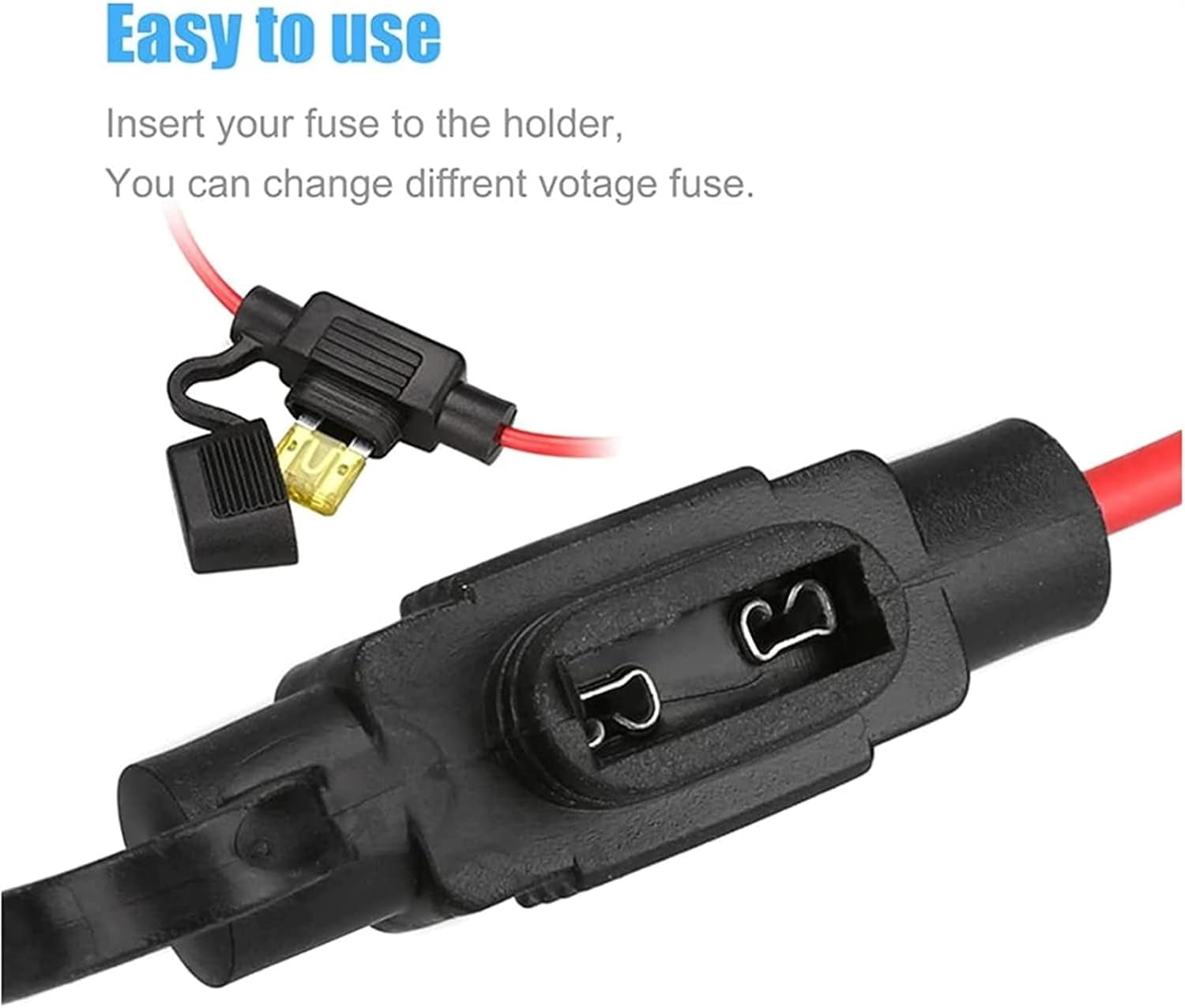 Fuse 5pcs Auto Car Blade Inline Type ATM Mini Fuse Waterproof Holder Case Motor Tap Blow Blo 12V 30A