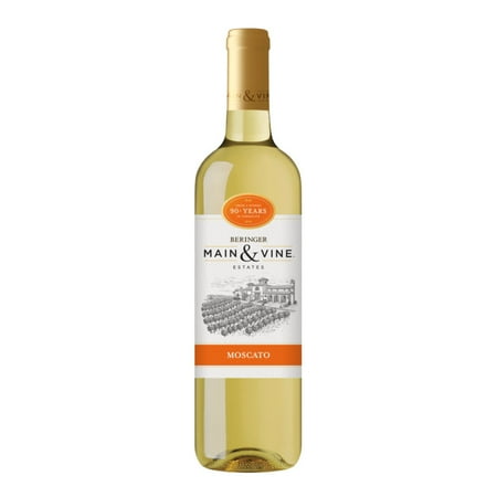 Beringer Main & Vine Moscato California White Wine, 750 ml Bottle, 9.0% ABV