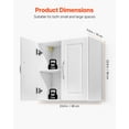 thumbnail image 2 of VEVOR Laundry Room Wall Cabinet, 2-Tier Wall Mounted Hanging Cabinet with Adjustable Shelf, Cupboard Storage with 2 Doors, for Kitchen, Bathroom, Laundry, 11.8 x 23.6 x 23.6 in (D x W x H), White, 2 of 9