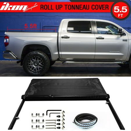Fits 07-16 Tundra SR5 Crewmax Double 5.5ft Bed Lock Soft Roll Up Tonneau (Best Tundra Bed Cover)