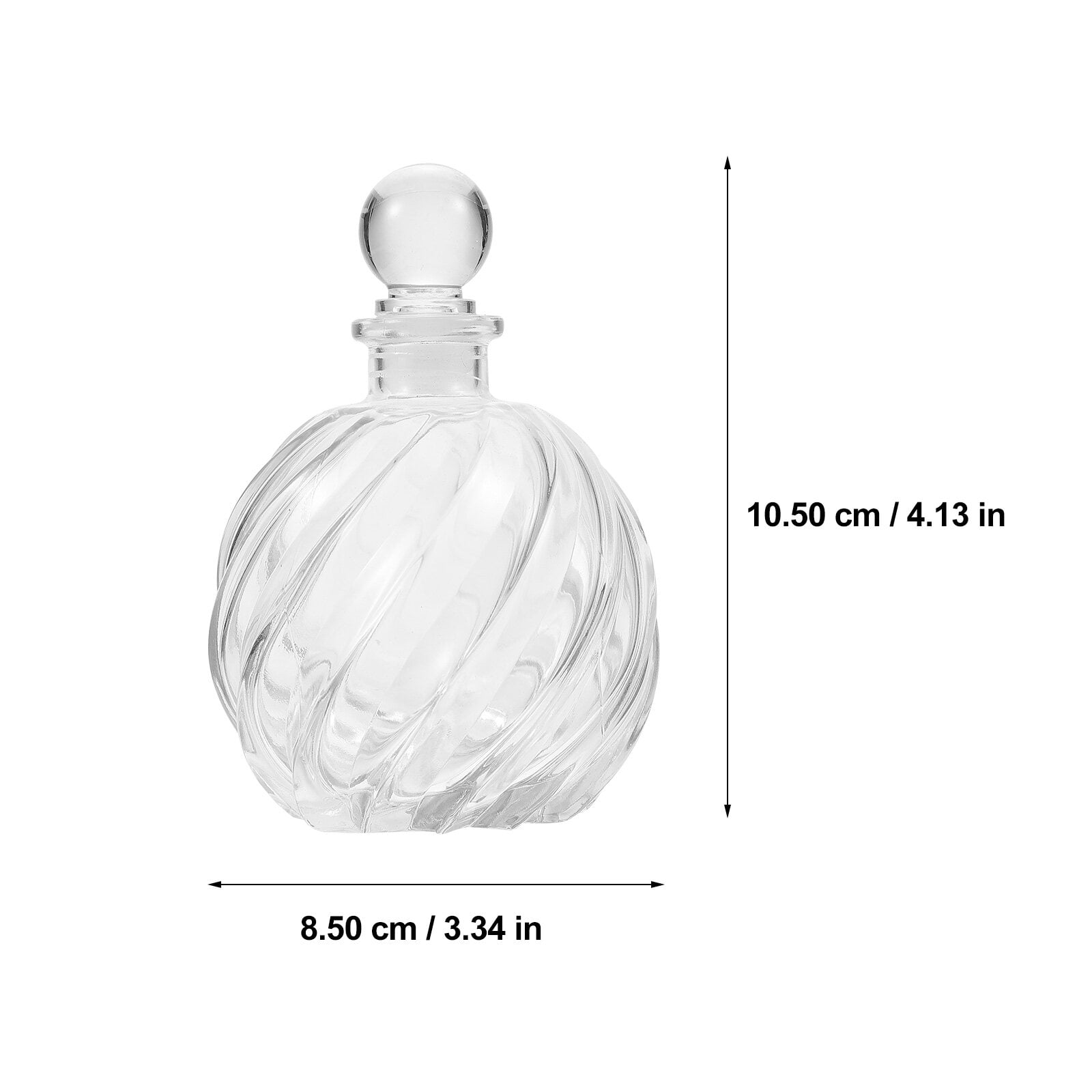 USHOBE 2Pcs Aromatherapy Glass Diffuser Bottles Transparent with Flat Stable Base