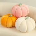 thumbnail image 3 of Pumpkin Plush Pillow, Halloween Home Sofa Decoration, Soft Pumpkin Seat Cushion- Pink, 13.8", 3 of 7