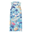 thumbnail image 3 of Gamepad Controller Colorful Spring Summer Dresses for Women Fashion T-shirt Dress Casual Sleeveless Loose Sundress with Pockets, 3 of 5