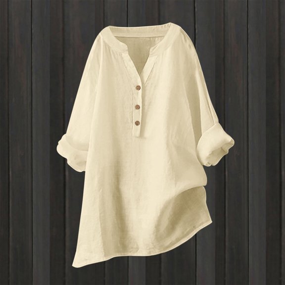 Karight Womens Button Down Shirt Long Sleeve Blouse