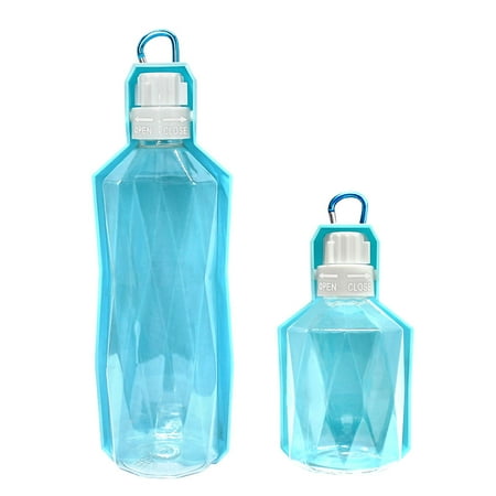 Barnstead Nanopure Diamond Water Hanging-type Pet Dog Water Bottle Foldable Plastic Dog Cat Water Feeder Bowl Travel Outdoor Water Dispenser blue Diamond water bottle 250ml ()
