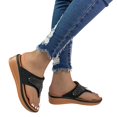 thumbnail image 3 of LEEYNEER Women Sandals Clearance 2023! Women‘s Flip-Flops with Arch Support Slope Heel Slippers Casual And Lightweight Thick Soled Rhinestone Sandals Summer Athletic Outdoor Beach Sandals, 3 of 6