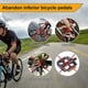 thumbnail image 4 of Pedal de bicicleta de montaña de aluminio antideslizante con rodamiento sellado duradero (1 juego, 2 unidades, negro), 4 of 5