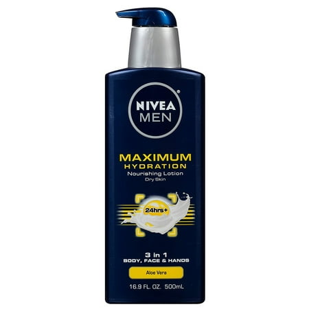 NIVEA Men Maximum Hydration 3-in-1 Nourishing Lotion - Body, Face, Hands 16.9 oz