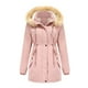 thumbnail image 1 of Puntoco - Abrigo largo cálido para mujer, con capucha, cuello, chaqueta, parkas de invierno delgadas, abrigos Puntoco Puntoco-2039, 1 of 8