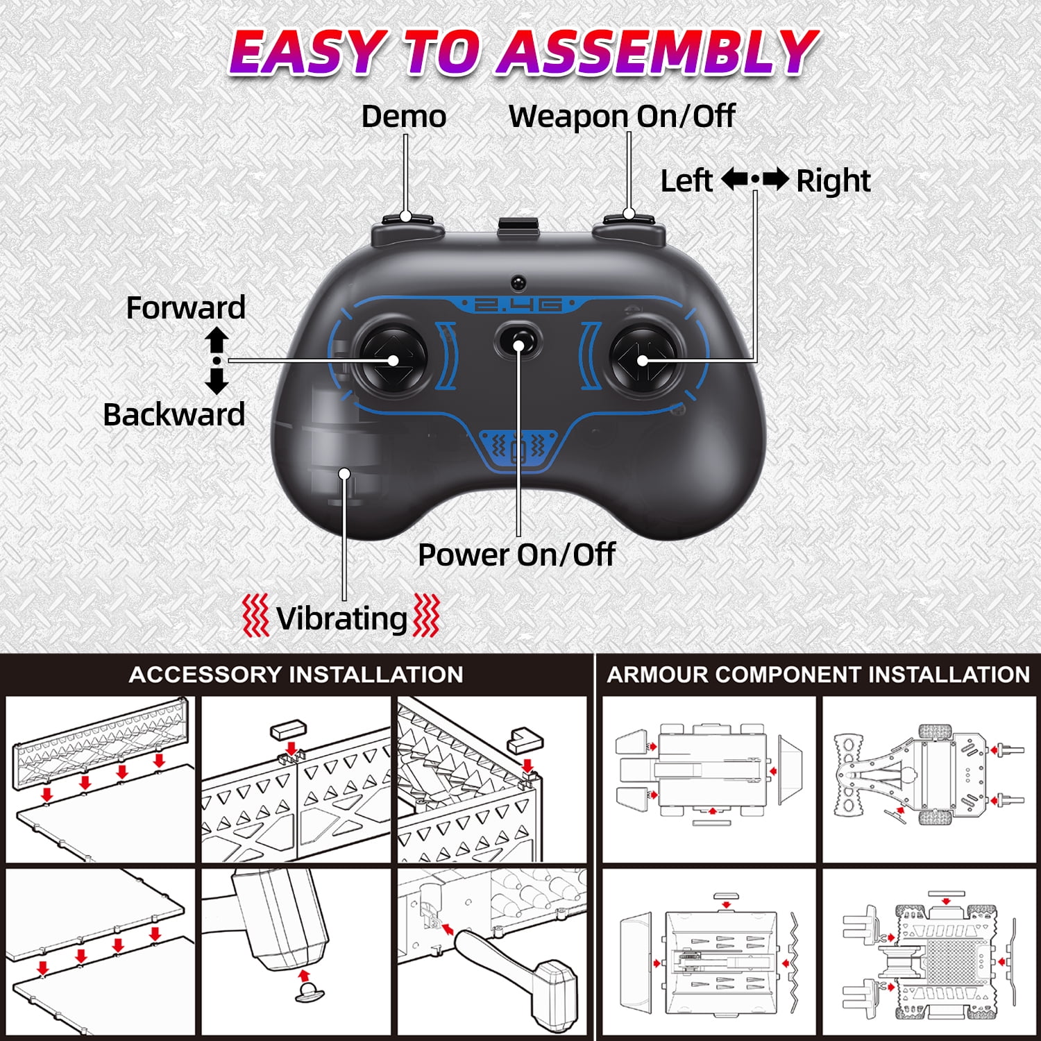Remote Control Battle Robots, Interactive RC Fighting Robots Toys for Kids- 2.4Ghz RC Battle Bots with Arena, Combat Robots STEM Toys for Boys Girls