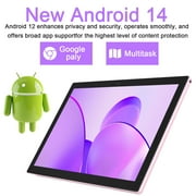 10 inch Tablet Android 15 Tablets, 8GB RAM 32GB ROM 1TB Expandable, Quad-Core Processor Tablet PC, 1280x800 IPS HD Touch Screen, 6000mAh Battery, 2MP+8MP Dual Camera, WiFi6, BT, GMS, Pink