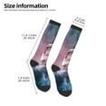 thumbnail image 5 of Daiia Sports Socks Boat Lighthouse Storm Waves Printed Novelty Crew Socks for Men Women Knee High Socks Cotton Socks Soft & Breathable Support Unisex Socks, 5 of 9