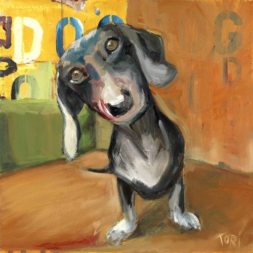 Marmont Hill 'Wasn?T Me' by Tori Campisi Painting Print on Wrapped Canvas
