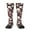 2 Black-2, variant on Guitar Skull record print thigh-high socks, crafted for both men and women with a stretchy, high-opaque design perfect for daily wear