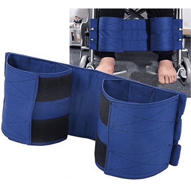 Cinturón de sujeción para piernas, reposapiés para silla de ruedas con elasticidad ajustable de algodón, cinturón de seguridad con correa de sujeción para piernas ajustable antideslizante, tamañ