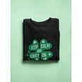 thumbnail image 3 of Keep Calm And Lucky On! Sweatshirt Men -Image by Shutterstock, Male 5X-Large, 3 of 4