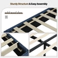 thumbnail image 4 of 4 EVER WINNER Queen Bed Frame, Queen Size Bed Frame with Headboard, Boucle Bed Frame with Removable Pillow Upholstery, No Box Spring Required, Easy Assembly, Navy Blue, 4 of 6
