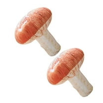 FRCOLOR Cute Mushroom Plush Pillow Soft Comfortable Stuffed Toy for Kids Realistic Design 2 Pcs