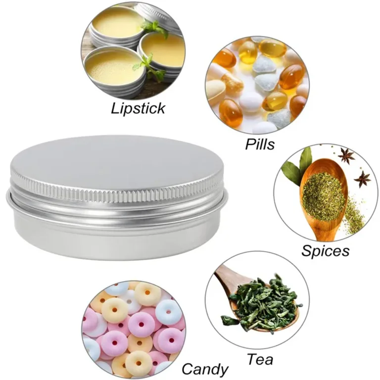 Aluminum Tin Cans, 24PCS 1/2 Oz Metal Round Tins Containers Screw Lid Small  Empty Storage Travel Tin Jars for Candles, Salve, Cosmetics, Spice