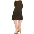 thumbnail image 2 of Be-Girl Women Plus Size Knee-Length Pencil Skirt, Classic Office Style with Pockets - 77460 OG- XL, 2 of 5