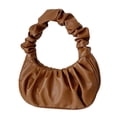 thumbnail image 2 of Bolso Mujer Cuero Pu Plisado Color Sólido Versátil Casual 3 Piezas 6072 Marrón, 2 of 9