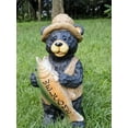 thumbnail image 1 of Garden Statue Standing Bear with Fish Welcome Sign Yard Decor, 1 of 5