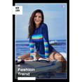 thumbnail image 4 of Womens Retro Stripes Halter Neck Sporty Tankini Set Boyshorts Swimsuitsxxl, 4 of 5