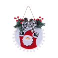 thumbnail image 1 of Adornos navideños Corona navideña Adornos para árbol de Navidad Decoraciones para colgar en la puerta (Papá Noel), 1 of 3