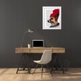 thumbnail image 3 of Fab Funky 12x14 White Modern Wood Framed Museum Art Print Titled - Dog in Ski Sweater, 3 of 4
