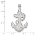 thumbnail image 2 of 10k White Gold LogoArt US Naval Academy Anchor Extra Large Pendant Q1W022USN, 2 of 4